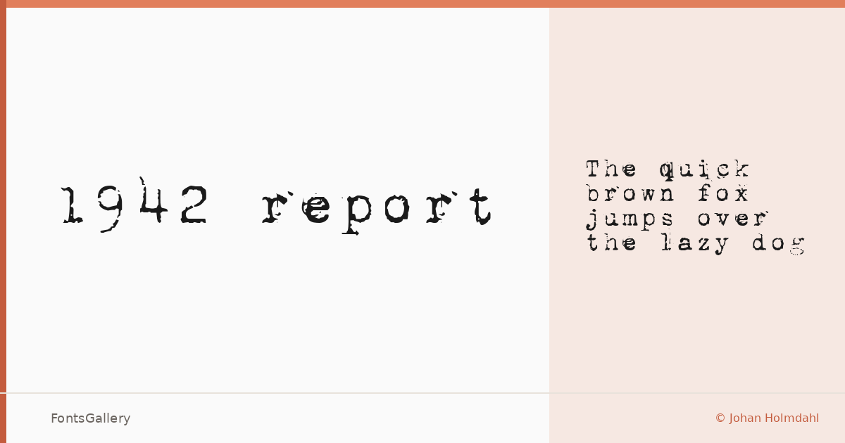 1942 report font family banner