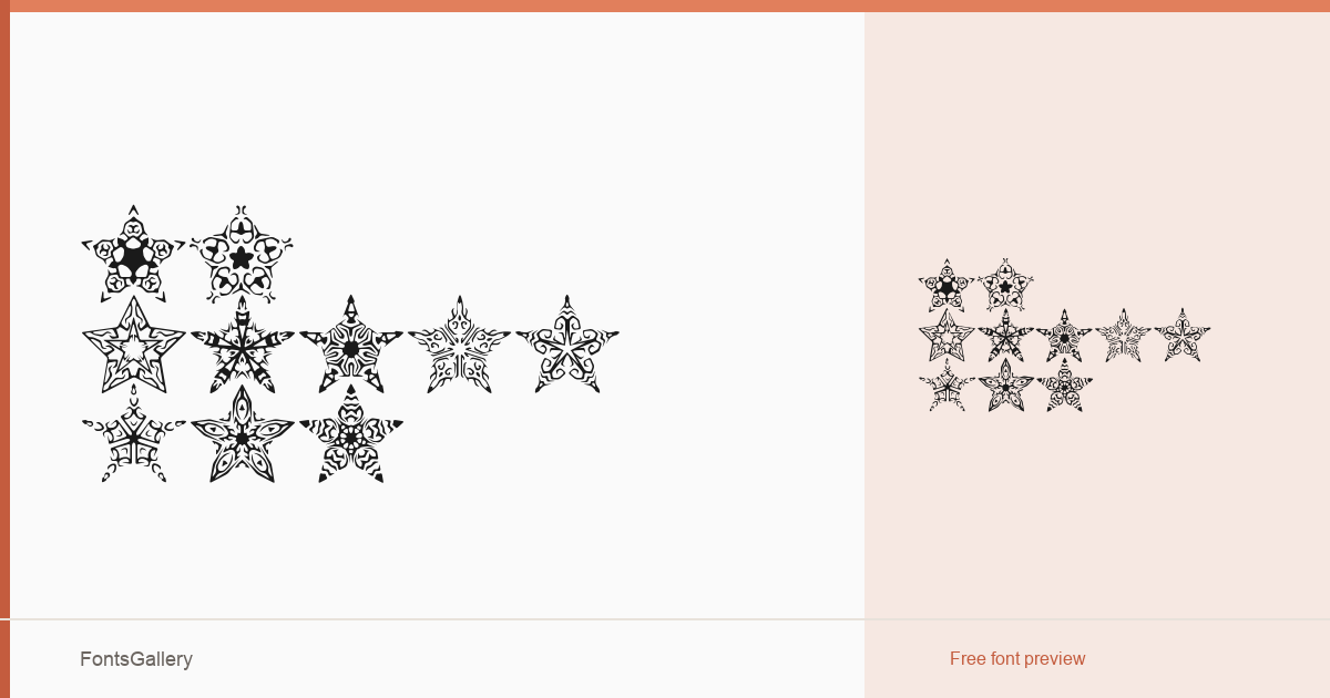 90 Stars BRK font family banner
