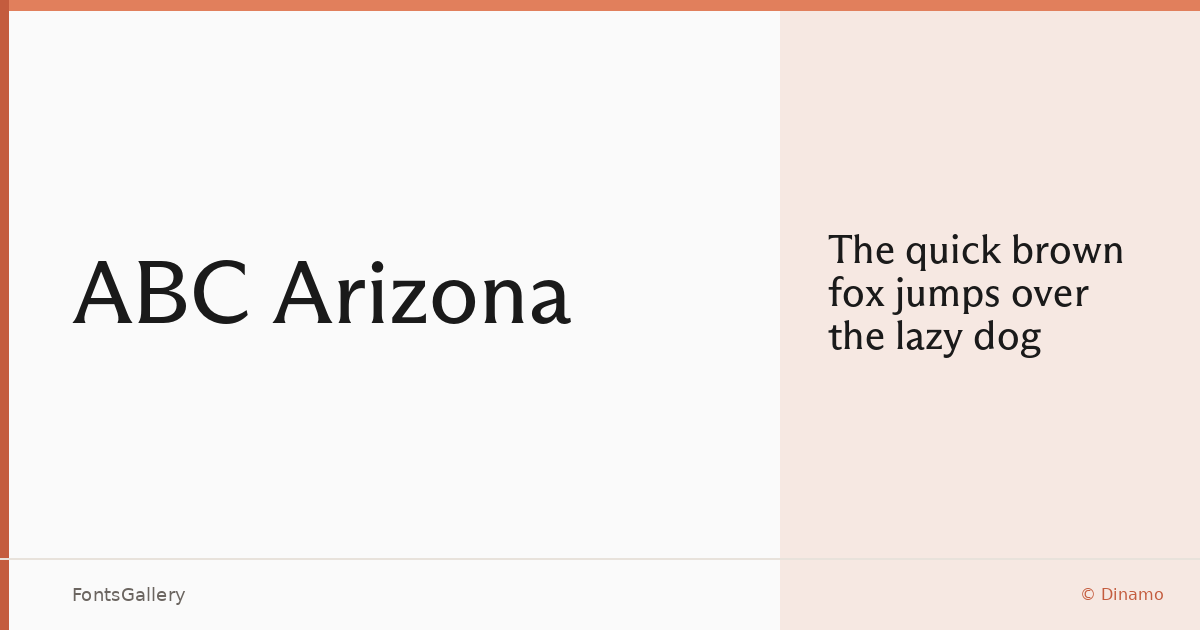 ABC Arizona font family banner