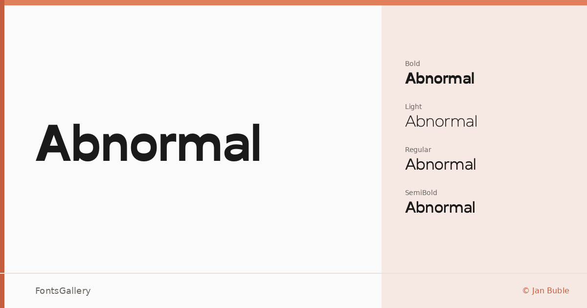Abnormal font family banner