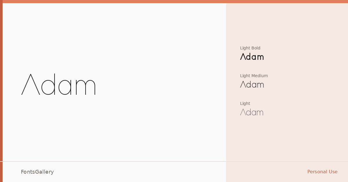 Adam font family banner