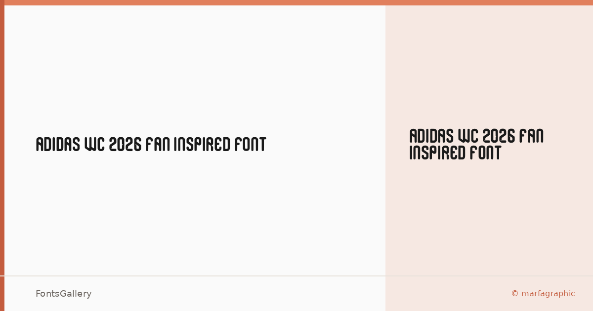 Adidas WC 2026 fan inspired font font family banner