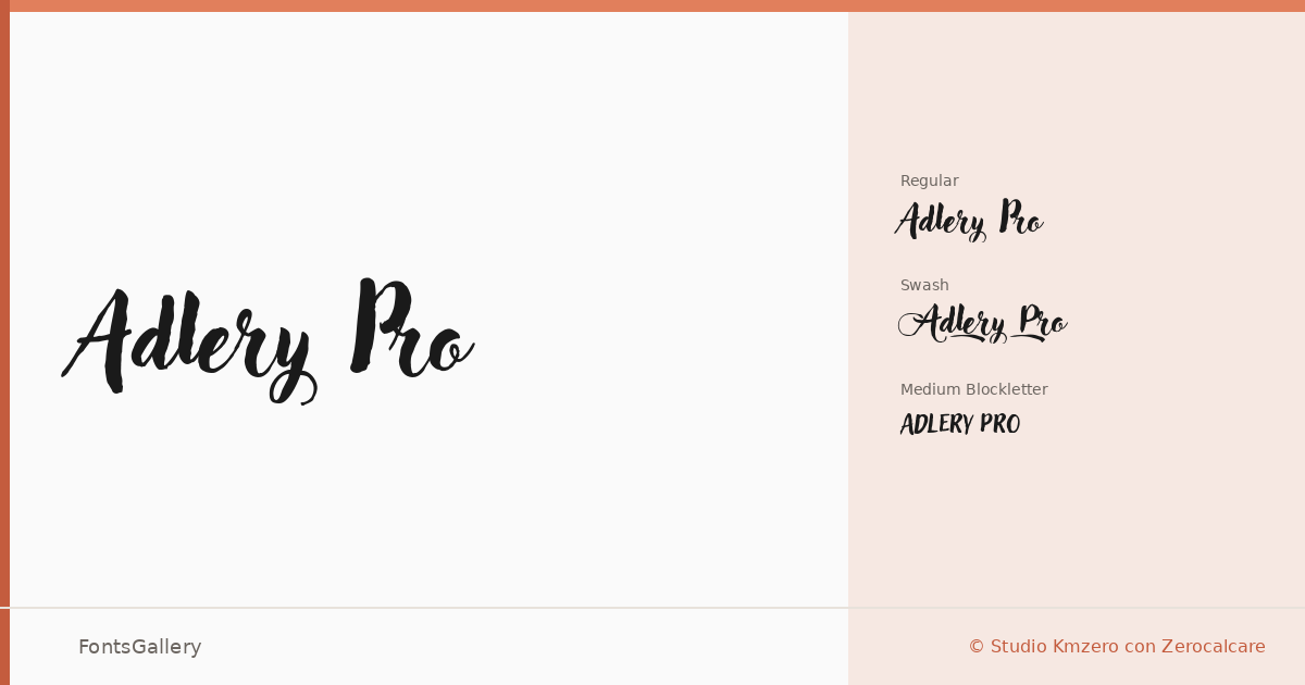 Adlery Pro font family banner