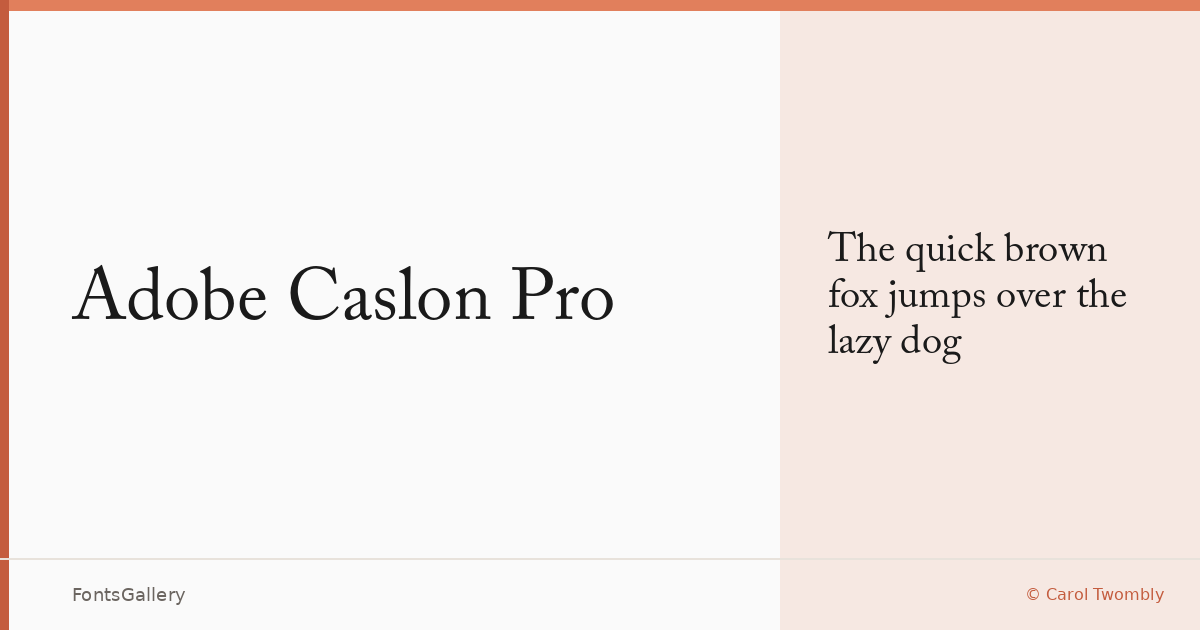 Adobe Caslon Pro font family banner