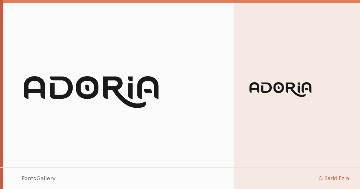 Adoria font family banner