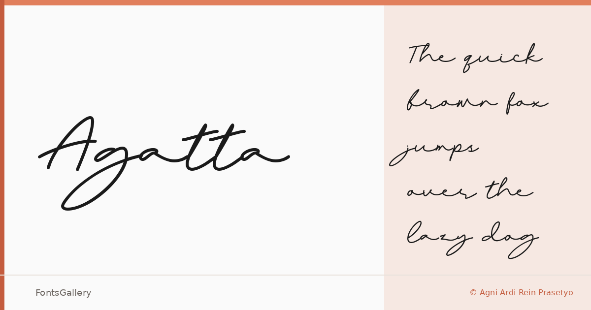 Agatta font family banner