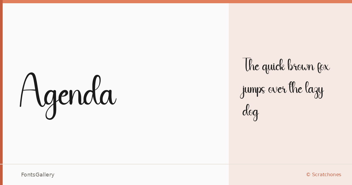 Agenda font family banner