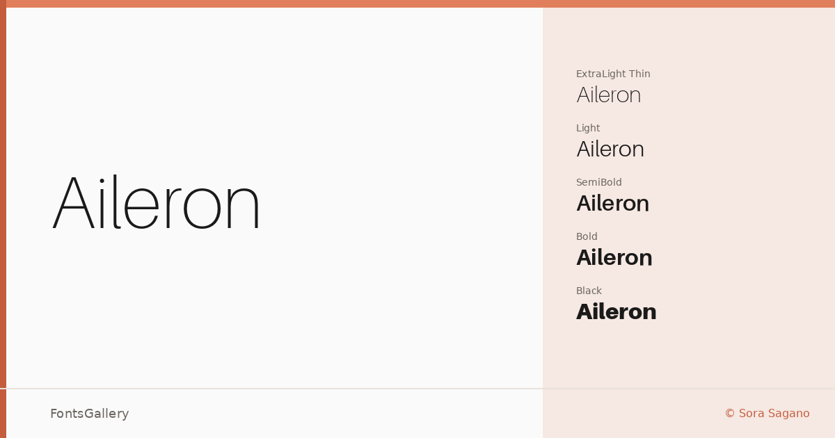 Aileron font family banner