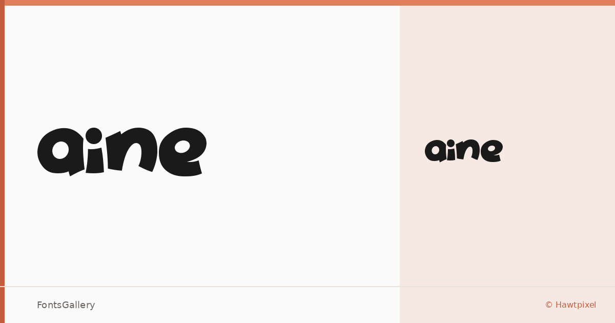 Aine font family banner