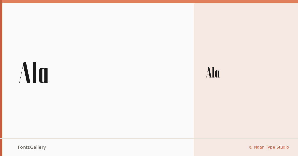 Ala font family banner