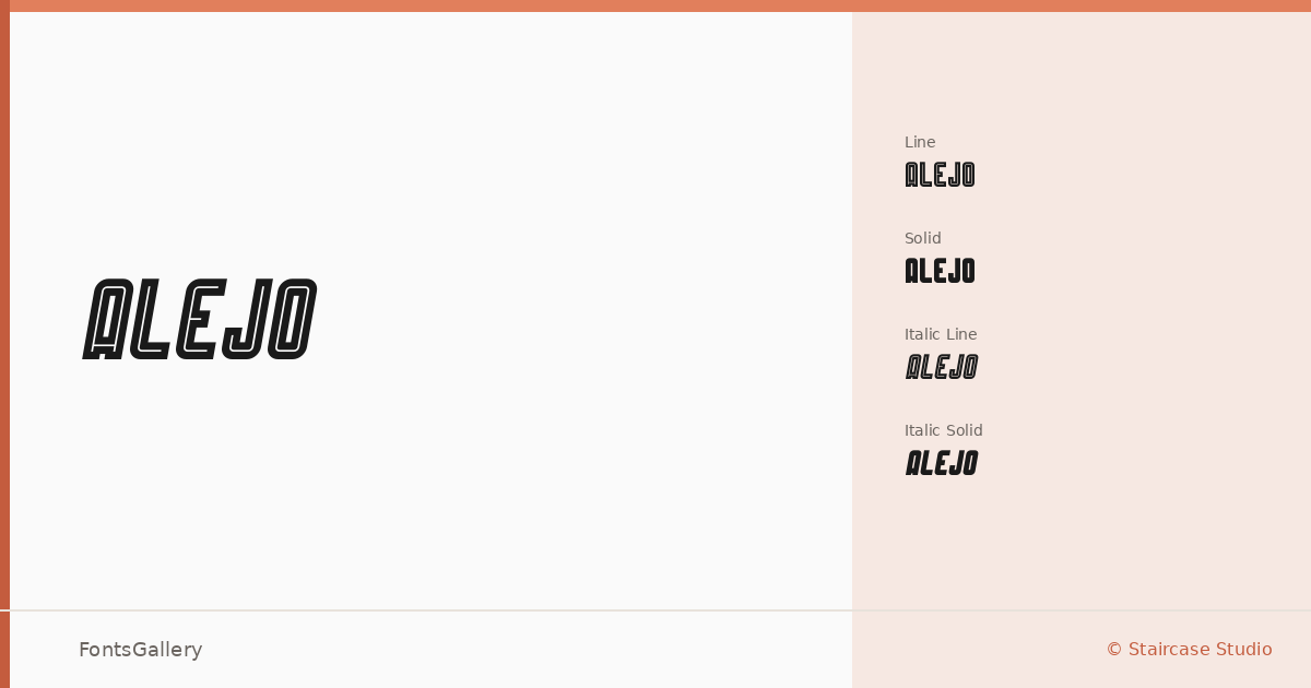 Alejo font family banner
