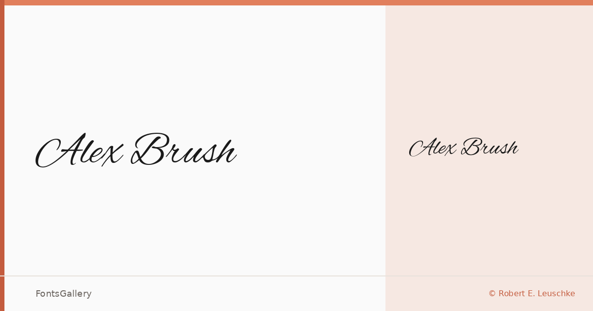 Alex Brush font family banner