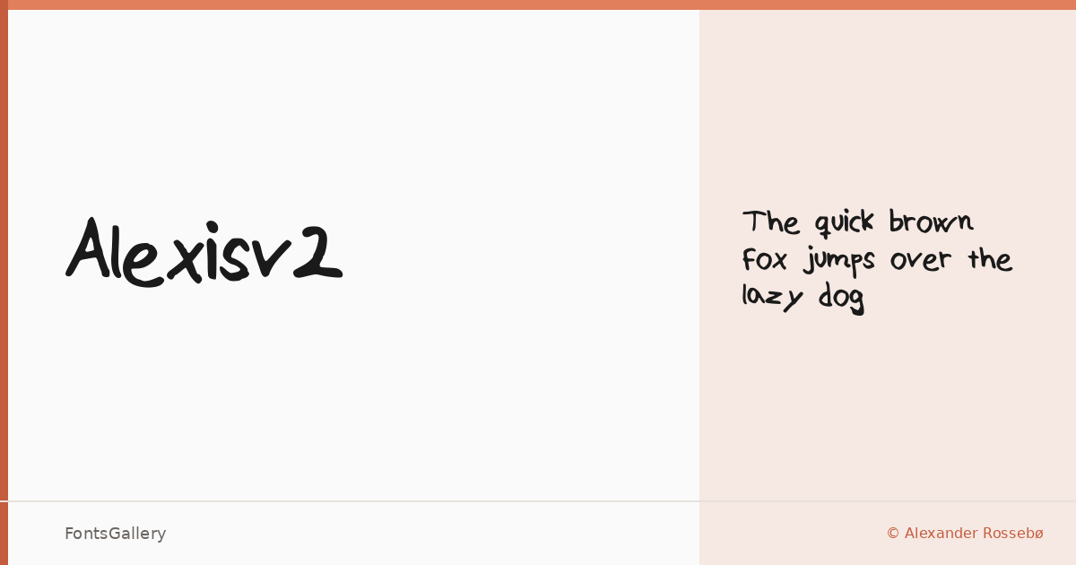 Alexisv2 font family banner