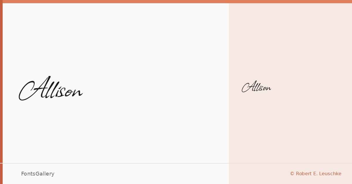 Allison font family banner