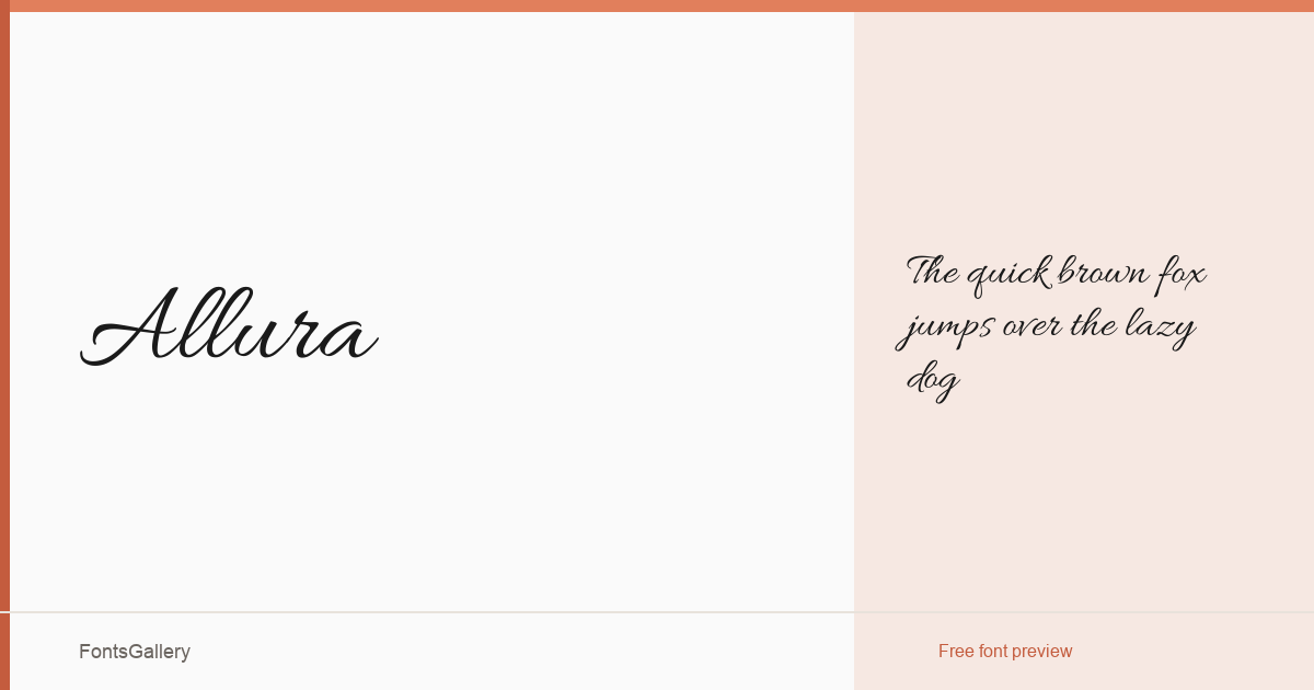 Allura font family banner