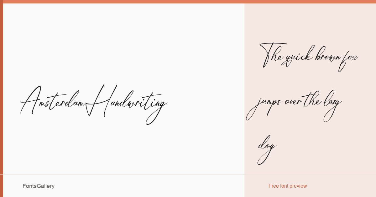 Amsterdam Handwriting font family banner