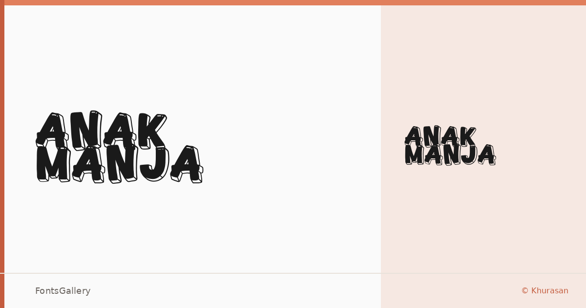 Anak Manja font family banner