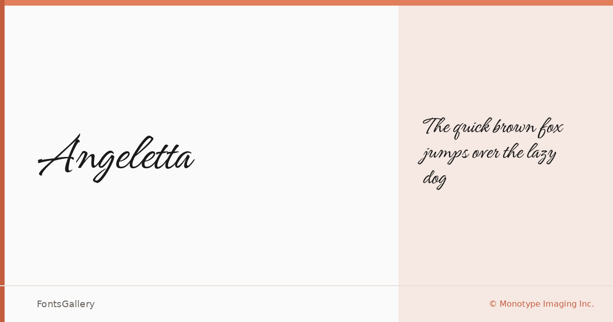 Angeletta font family banner