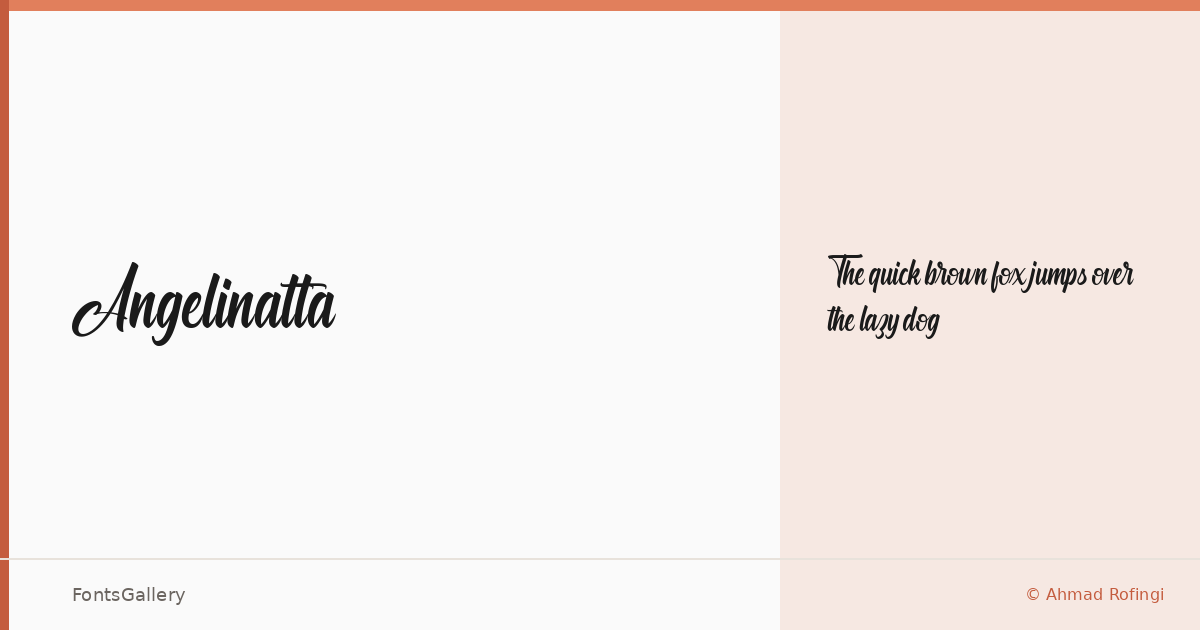 Angelinatta font family banner