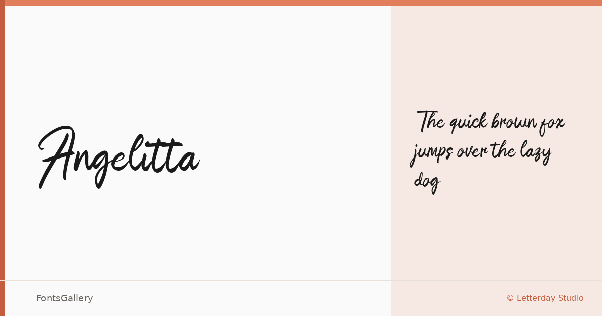 Angelitta font family banner