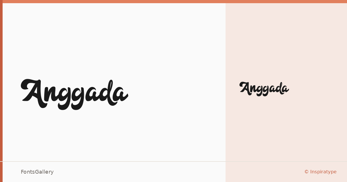 Anggada font family banner