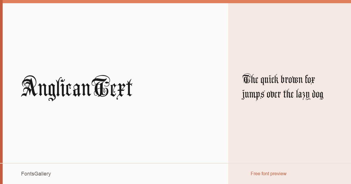 AnglicanText font family banner