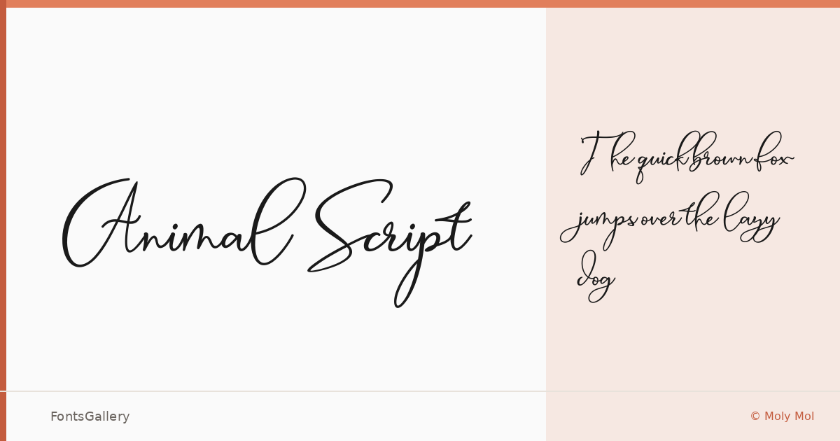 Animal Script font family banner