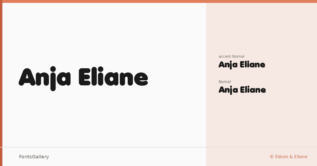 Anja Eliane font family banner