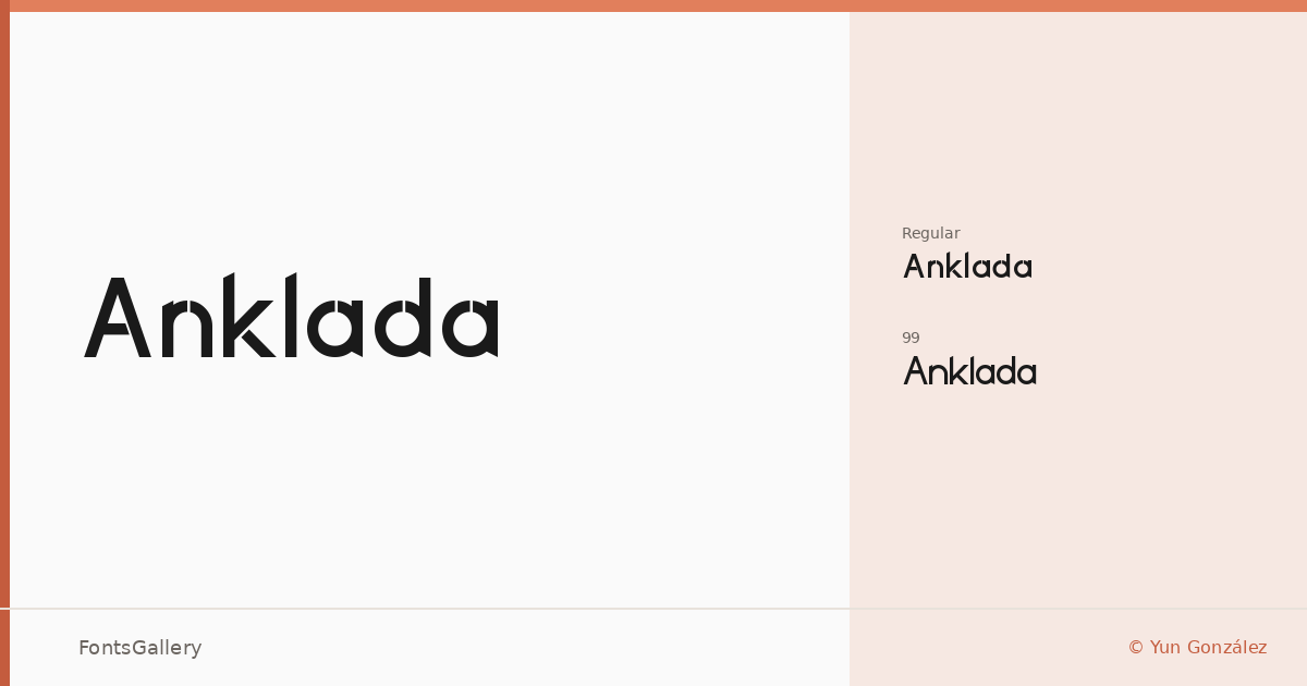 Anklada font family banner