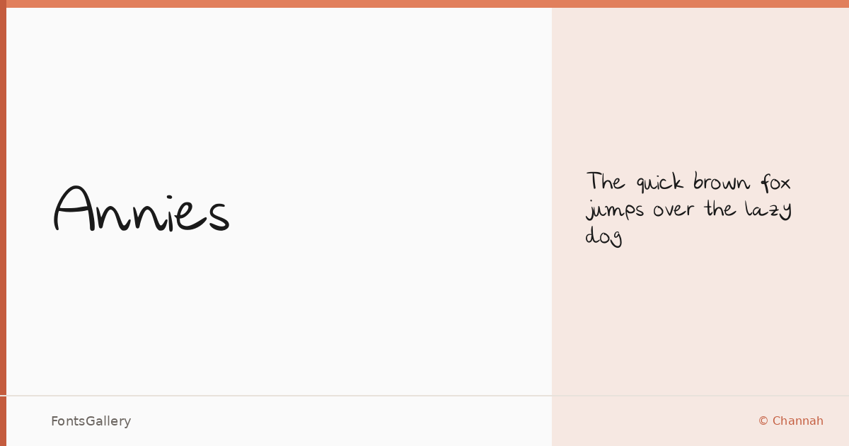 Annies font family banner