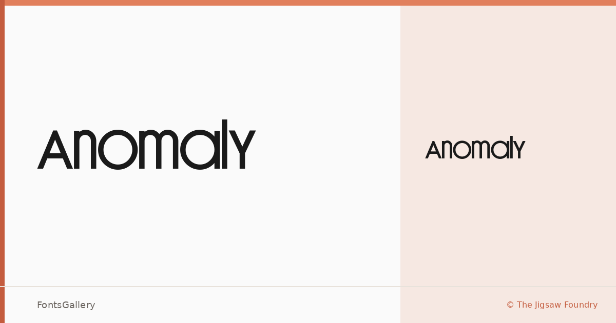 Anomaly font family banner