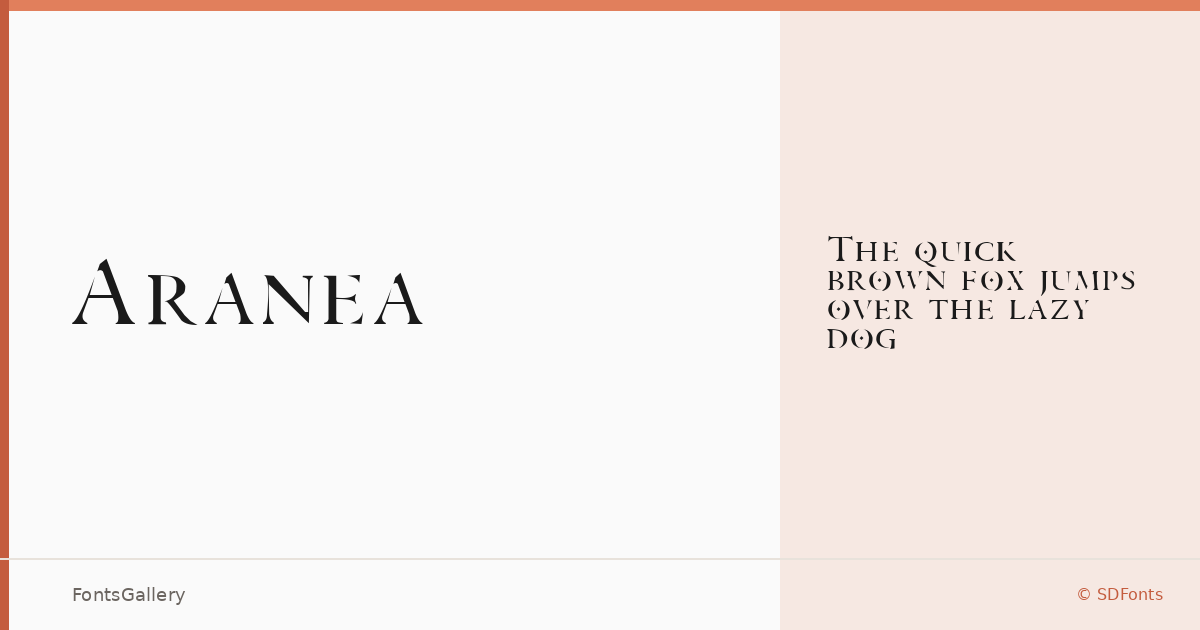 Aranea font family banner