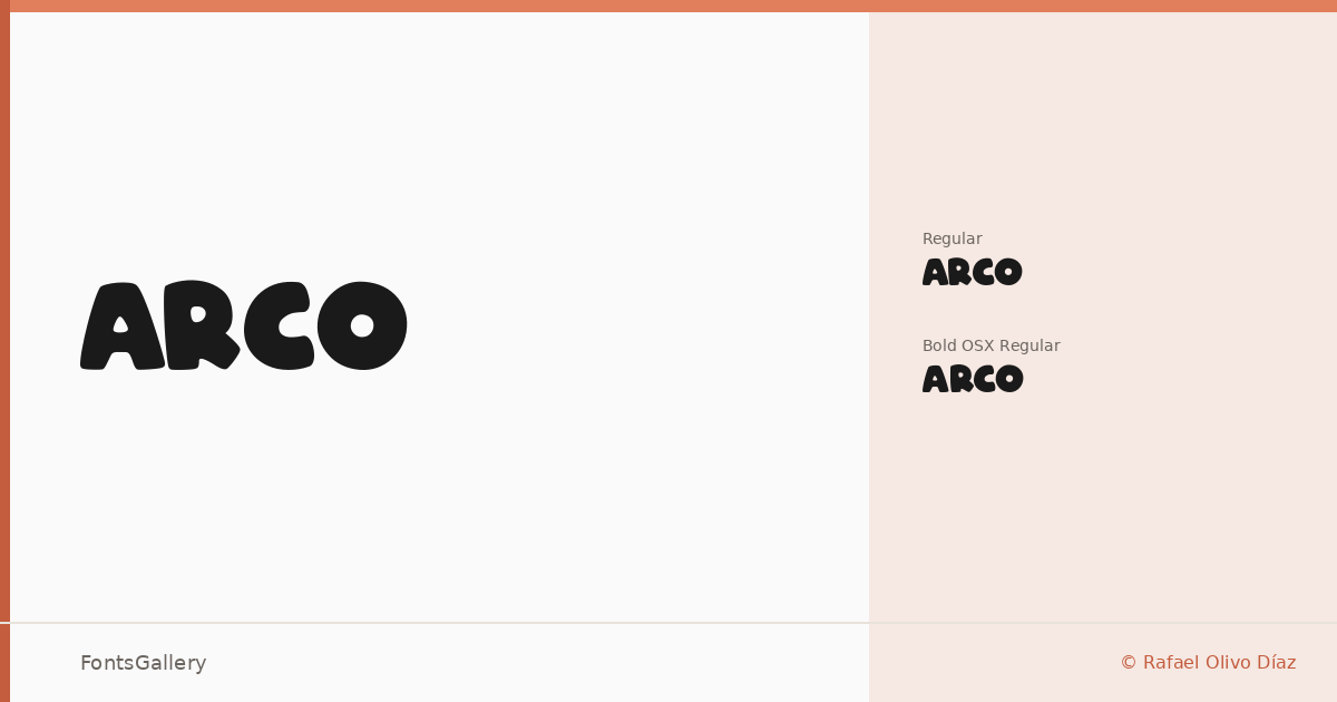 ARCO font family banner