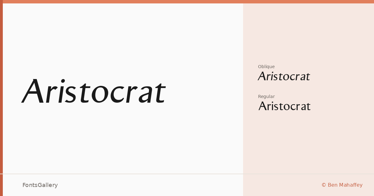 Aristocrat font family banner