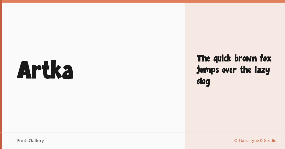 Artka font family banner