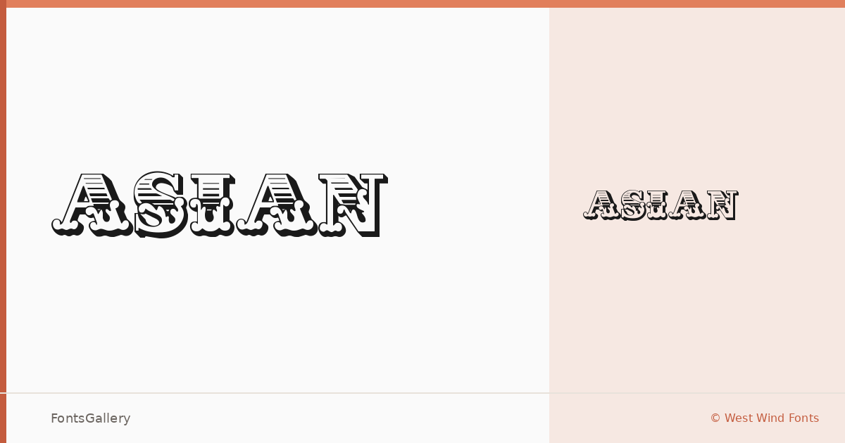 Asian font family banner