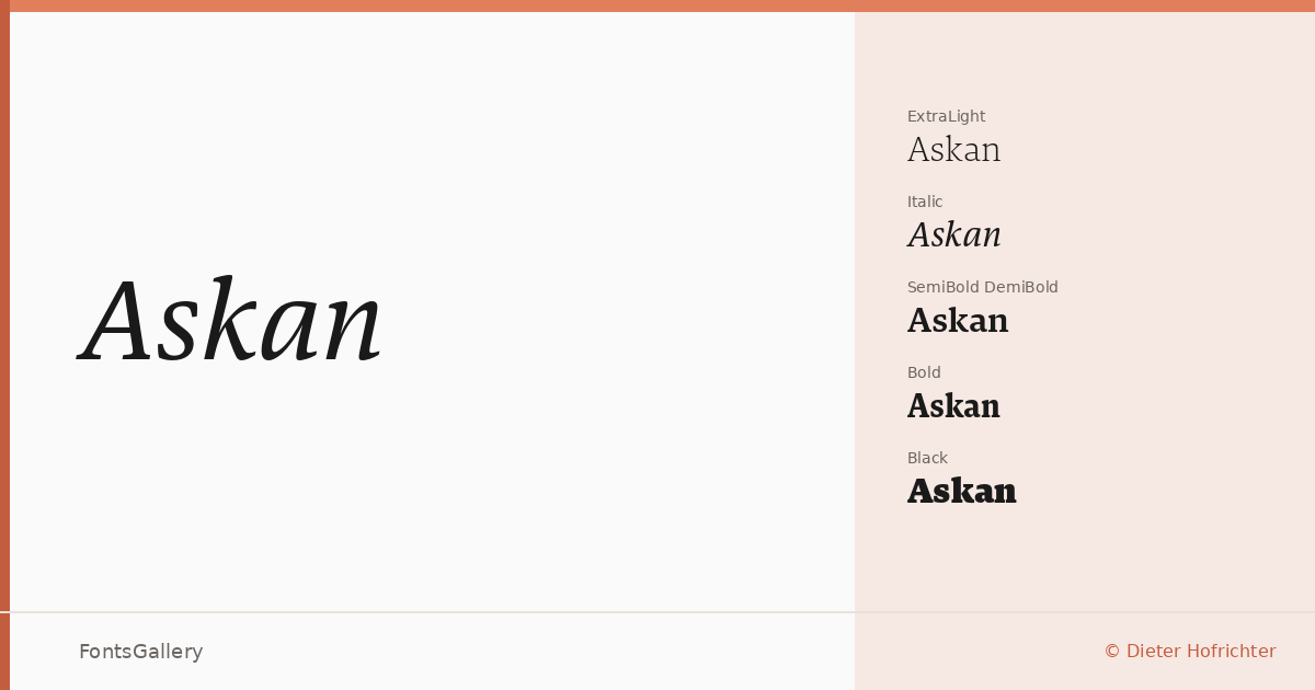Askan font family banner