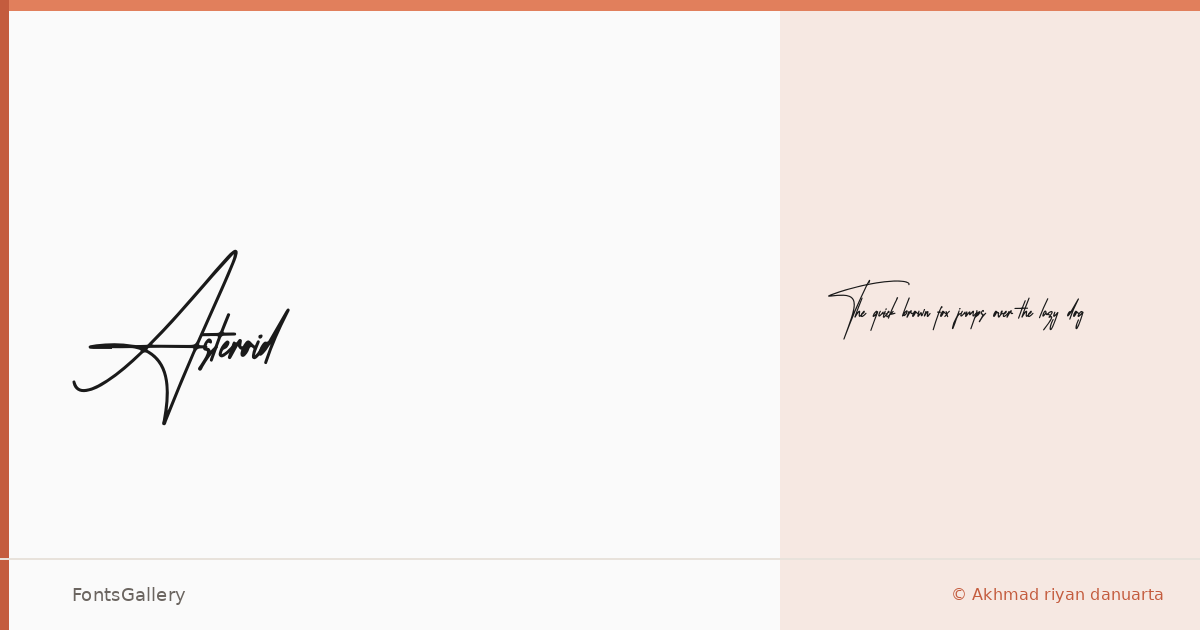 Asteroid font family banner