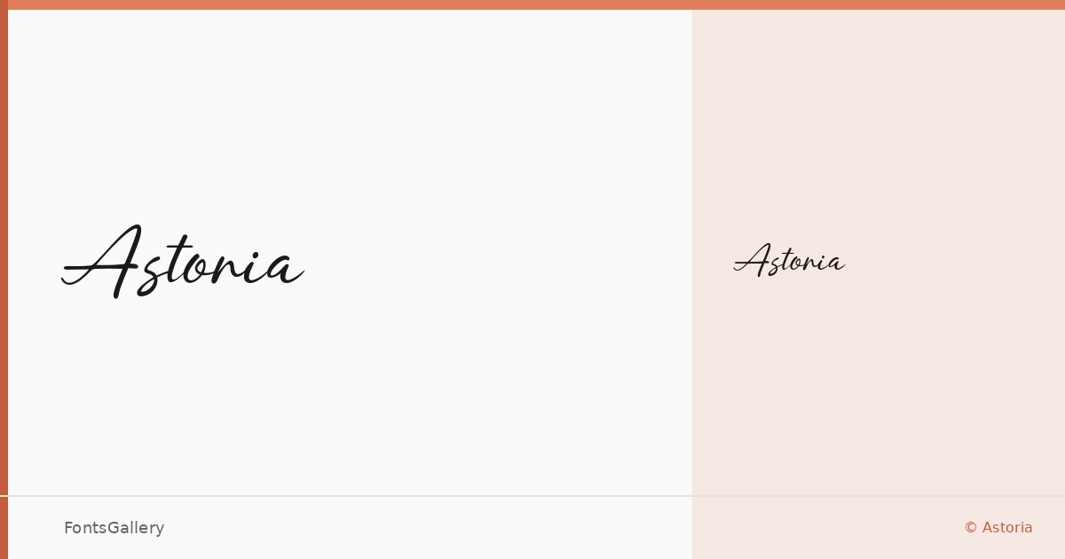 Astoria font family banner