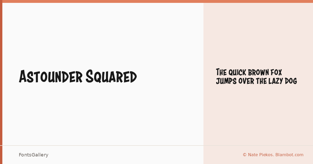 Astounder Squared font family banner