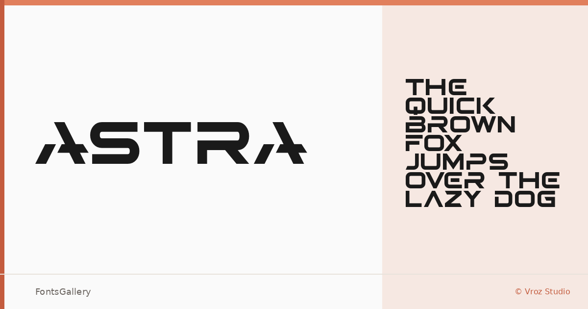 ASTRA font family banner