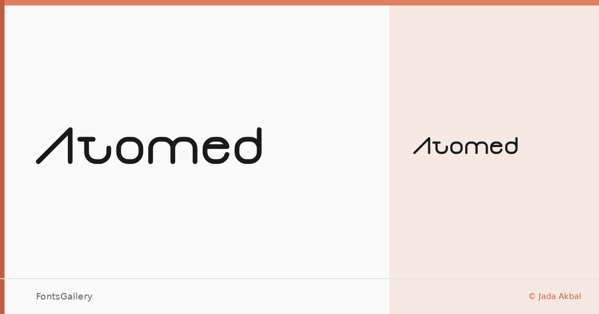 Atomed font family banner