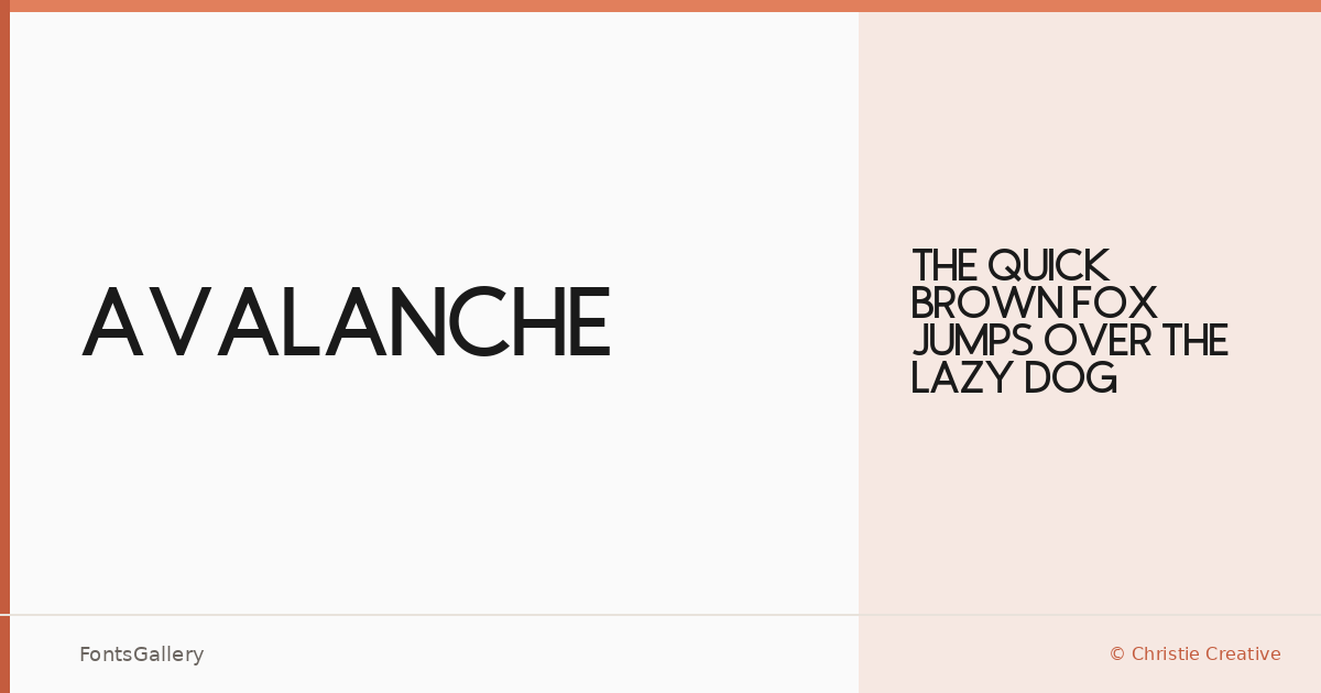 Avalanche font family banner