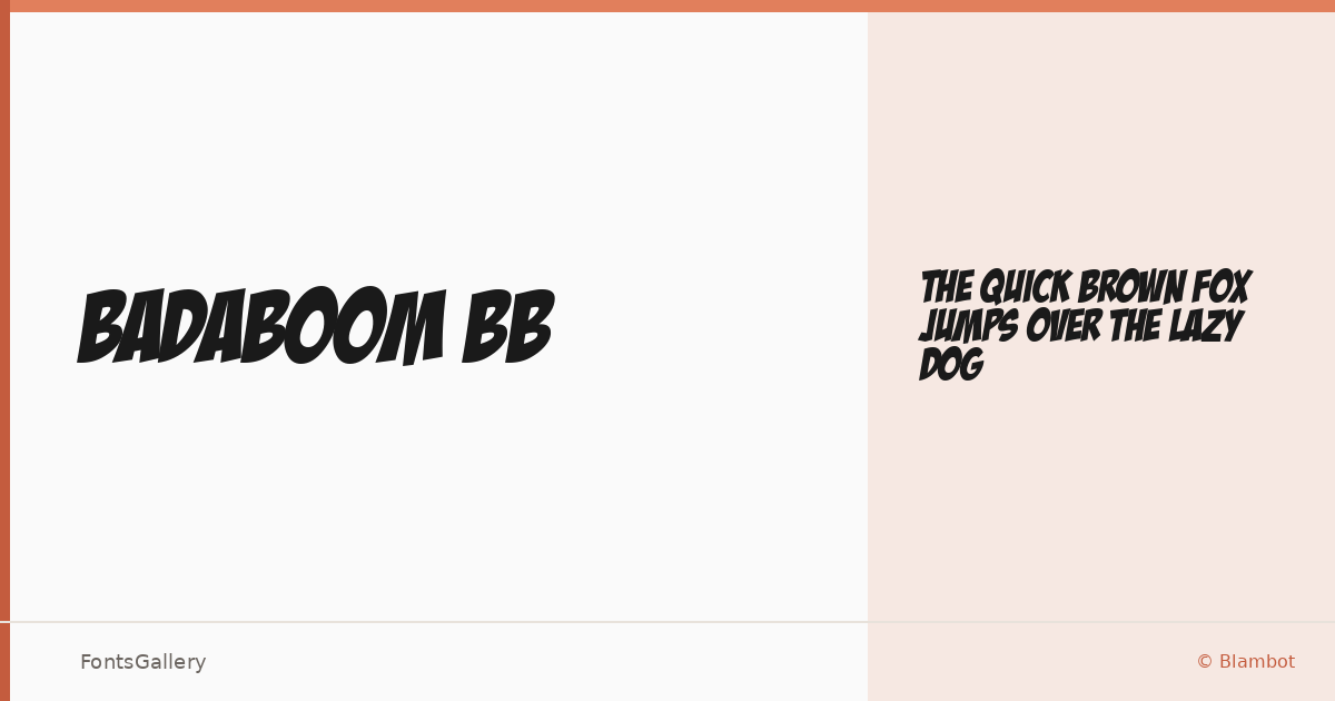 BadaBoom BB font family banner