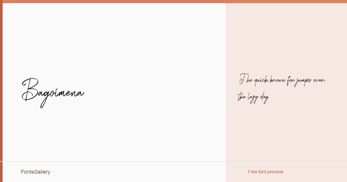 Bagoimena font family banner