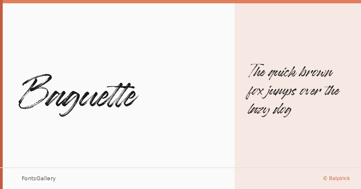Baguette font family banner