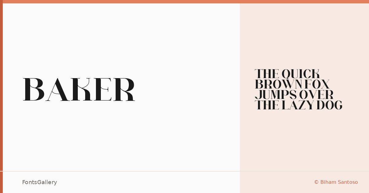 Baker font family banner