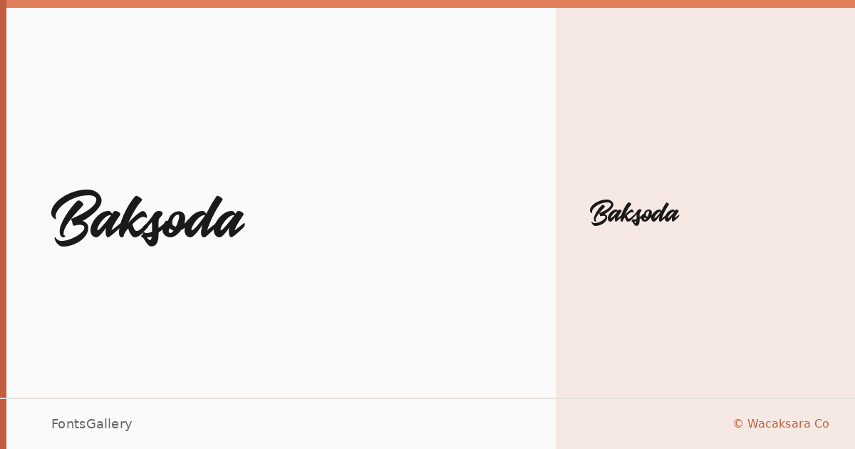 Baksoda font family banner