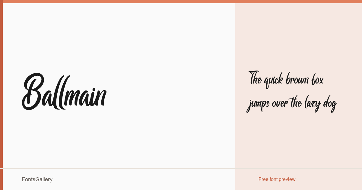 Ballmain font family banner
