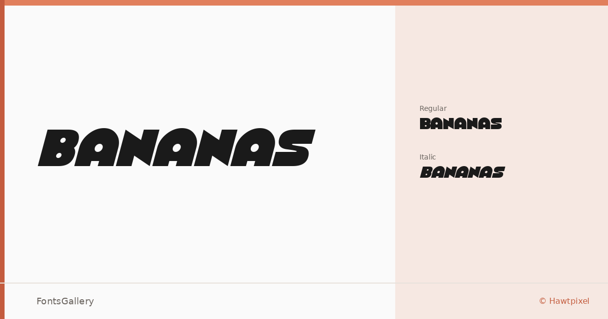 Bananas font family banner